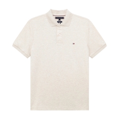 Áo Polo Tommy Hifiger Liquid Cotton Reg Seasonal / Heathered Oatmilk