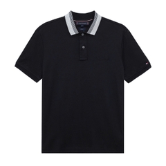 Áo Polo Tommy Hilfiger Interlock Collar Detail Reg Logo / Black