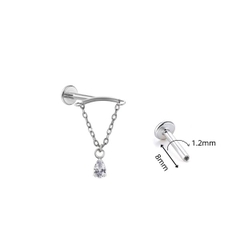 ok365 Hidden Helix hình giọt nước Titanium - 1.2*8mm
