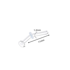 Khuyên thủy tinh cong dùng được nhiều vị trí - 1.2*11*3mm