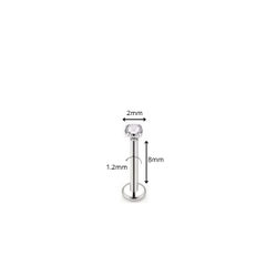 Khuyên thẳng cơ bản ren trong (đa dạng size) - Titan