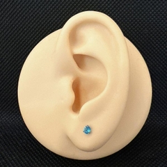 BLUE EARRING - ĐÁ XANH 2 SIZE - THÉP Y TẾ KHÔNG GỈ