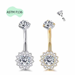 Khuyên rốn mặt trời - Titanium - 2 màu
