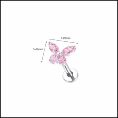 Bông tai con bướm - Titanium - 1.2*8mm