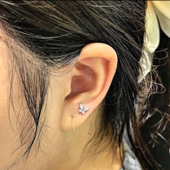Bông tai con bướm - Titanium - 1.2*8mm