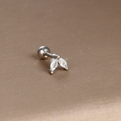 Bông tai đuôi cá - 2 màu - 0.8*6*4mm