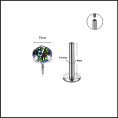 Đá nhỏ nhiều màu / Titan - 1.0*8mm