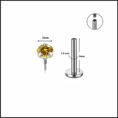 Đá nhỏ nhiều màu / Titan - 1.0*8mm