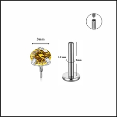 Đá nhỏ nhiều màu / Titan - 1.0*8mm