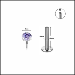 Đá nhỏ nhiều màu / Titan - 1.0*8mm