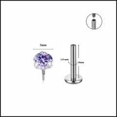 Đá nhỏ nhiều màu / Titan - 1.0*8mm