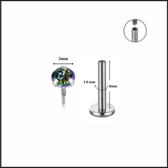 Đá nhỏ nhiều màu / Titan - 1.0*8mm