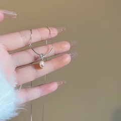 Hợp kim / dây chuyền nữ nhẹ nhàng ngọc trai