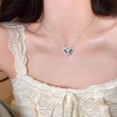 Dây chuyền bạc mặt bươm bướm xanh ngọc