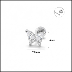 Hoa tai bươm bướm xinh / Hợp kim - 3 màu