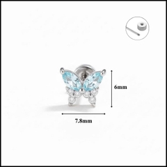 Hoa tai bươm bướm xinh / Hợp kim - 3 màu