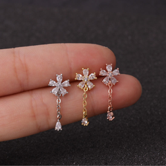 Hoa tai thả rơi hợp nhiều vị trí 0.8*6*3mm