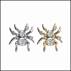 Titanium / Khuyên tai con nhện đá - 2 màu - 1.2*8mm