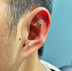Titan F136 / Khuyên chữ thập hoàng gia  - 1.2*8mm