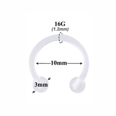 Khuyên chữ U trong suốt nhiều size - Khuyên Septum