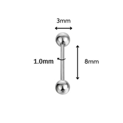 Khuyên đa năng - Có 6 size - Thép y tế