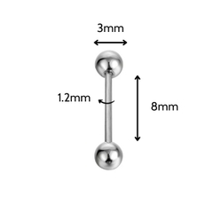 Khuyên đa năng - Có 6 size - Thép y tế