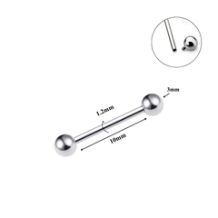 Khuyên đa năng hai đầu bi ren trong / Titanium - 2 size
