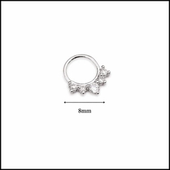 Khuyên daith/septum đẹp 2 màu - 1.2*8mm - Hợp kim