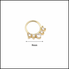 Khuyên daith/septum đẹp 2 màu - 1.2*8mm - Hợp kim