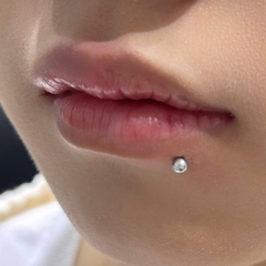 Khuyên cơ bản đầu bi ren trong - Titanium - 6 size