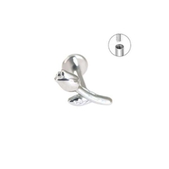 Bông tai hoa hồng size mini, thép 316L