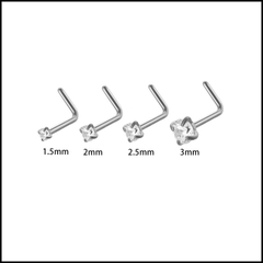 KHUYÊN MŨI CHỮ L - KHUYÊN TAI TRAGUS - Thép không gỉ