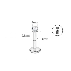 Khuyên Titan chốt nội thân mỏng - Khuyên mũi vặn, khó rơi