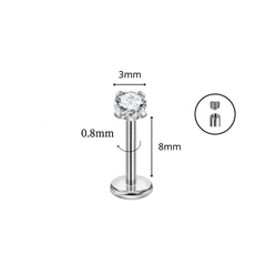 Khuyên Titan chốt nội thân mỏng - Khuyên mũi vặn, khó rơi