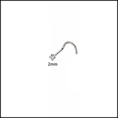 Khuyên mũi xoắn - 3 size đá - Thép không gỉ