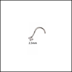 Khuyên mũi xoắn - 3 size đá - Thép không gỉ