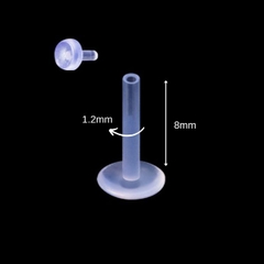Khuyên nhựa chốt tròn trong suốt - 3 size