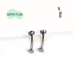 Khuyên rốn Titan mặt đá tím - Có 2 size