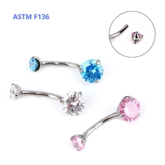 ok365vip đá tròn CZ 3 chấu - 3 màu - Titanium