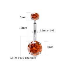 ok365vip đá tròn CZ 4 chấu - Titanium (nhiều size)