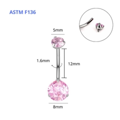ok365vip đá tròn CZ 3 chấu - 3 màu - Titanium