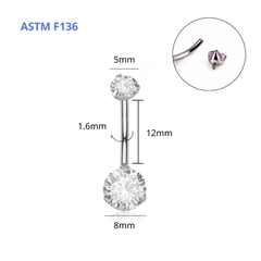 ok365vip đá tròn CZ 3 chấu - 3 màu - Titanium
