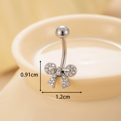 Khuyên rốn nơ xinh xắn / Thép