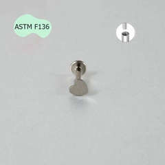 Bông tai trái tim Titanium - 1.2*10mm - Hàng chất lượng 