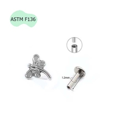 Bông tai con chuồn chuồn - Titanium - 1.2*10mm