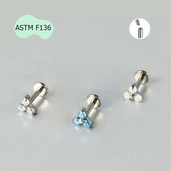 Khuyên tai bông hoa nhỏ dễ thương - Có 3 màu