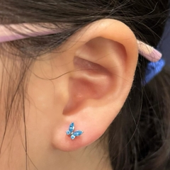 Khuyên tai con bướm lấp lánh - 5 màu - Titanium