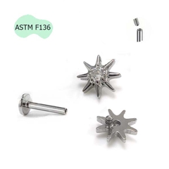Bông tai mặt trời mini Titan - 1.2*10mm