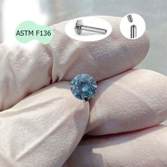 Khuyên tai titanium đính đá nhiều size