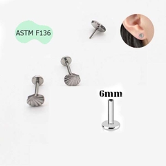 SCALLOP EARRING - TITANIUM